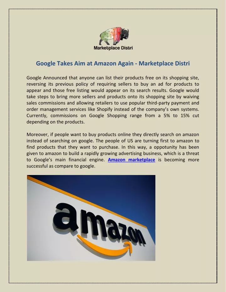 google takes aim at amazon again marketplace
