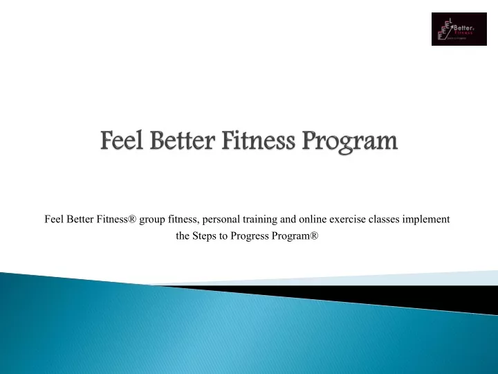 feel better fitness program