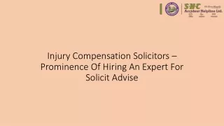 injury compensation solicitors prominence