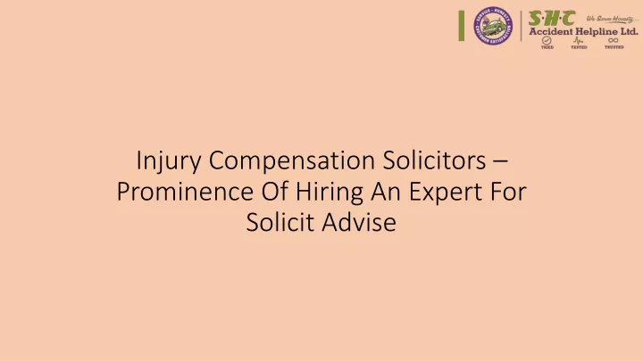 injury compensation solicitors prominence
