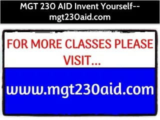 MGT 230 AID Invent Yourself--mgt230aid.com