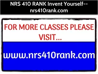 NRS 410 RANK Invent Yourself--nrs410rank.com
