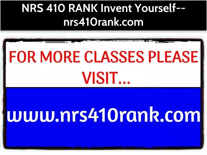 nrs 410 rank invent yourself nrs410rank com