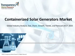 Containerized Solar Generators Market | Global Industry Report, 2027