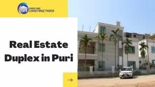 Buy Real Estate Duplex House in Puri