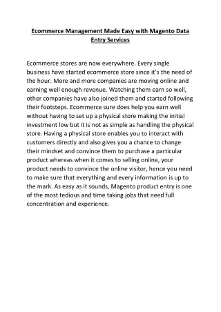 ecommerce management made easy with magento data