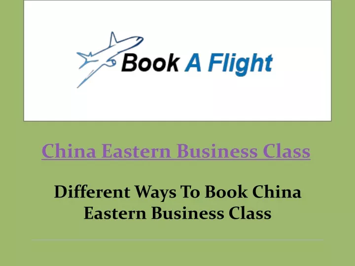 china eastern business class
