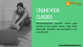 Online yoga classes