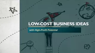 Low-Cost Business Ideas with High-Profit Potential