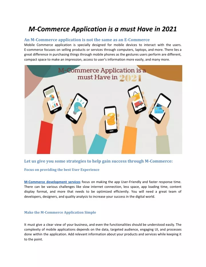 m commerce application is a must have in 2021