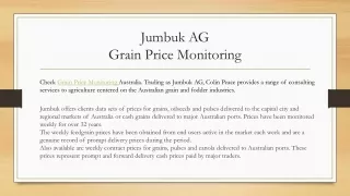 Grain Price Monitoring