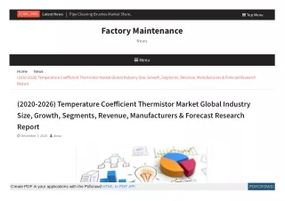 (2020-2026) Temperature Coefficient Thermistor Market Global Industry Size, Growth, Segments, Revenue, Manufacturers & F