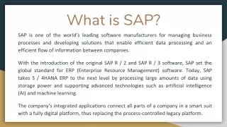 what is sap