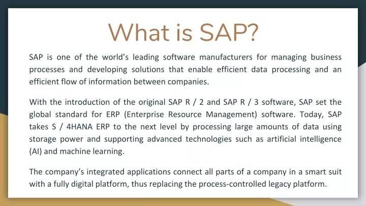 what is sap