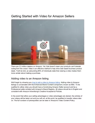 Getting Started with Video for Amazon Sellers