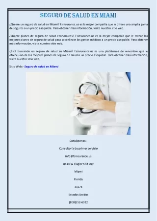 quiere un seguro de salud en miami fsinsurance