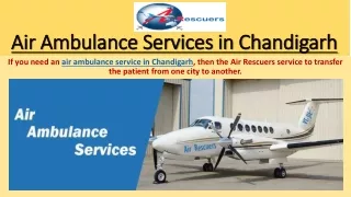Air Ambulance Service in Chandigarh
