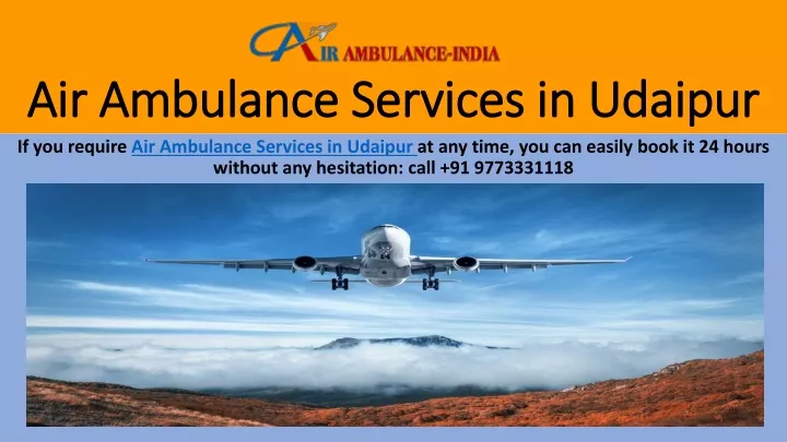 air ambulance services in udaipur