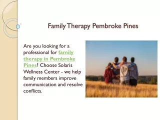 Family Therapy Pembroke Pines