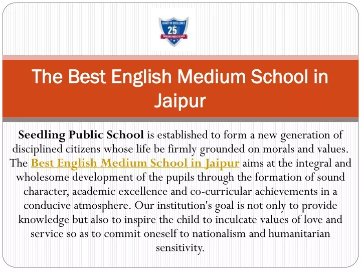 the best english medium school in jaipur