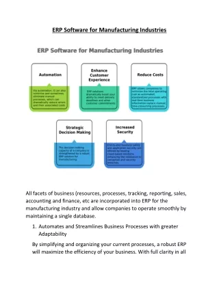 erp software for manufacturing industries