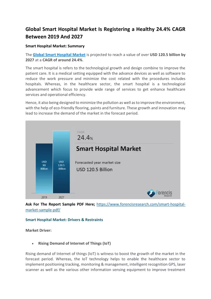 global smart hospital market is registering