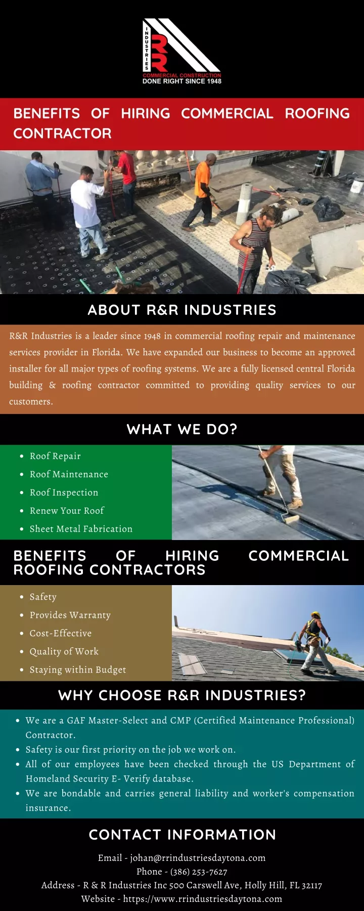 benefits of hiring commercial roofing contractor