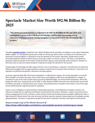 Spectacle Market Size Worth $92.96 Billion By 2025