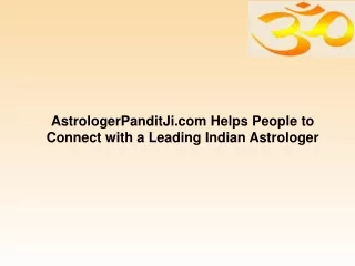 astrologerpanditji com helps people to connect