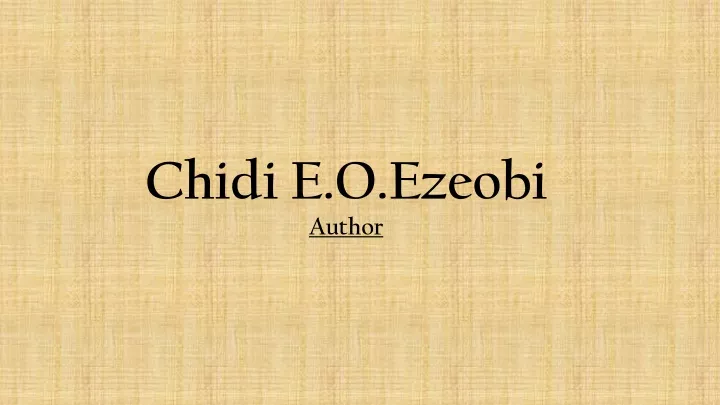 chidi e o ezeobi