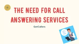 the need for call answering services