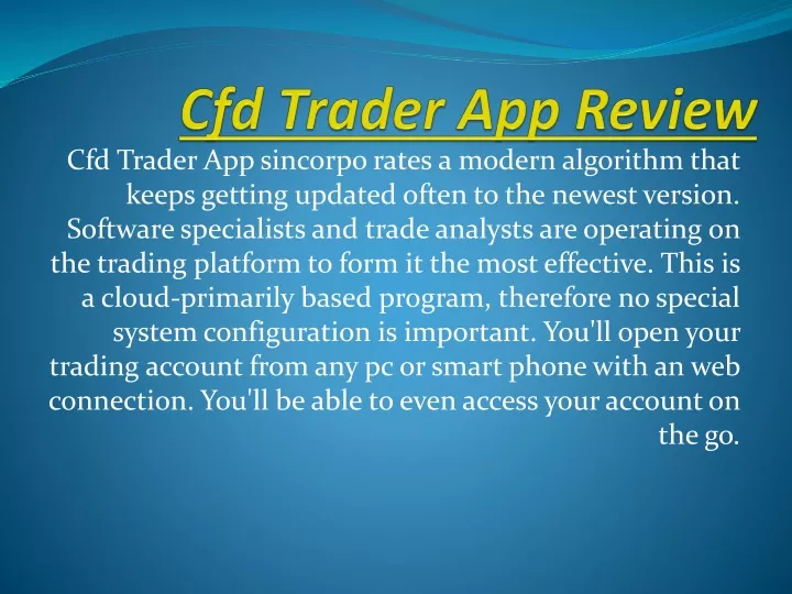 cfd trader app review