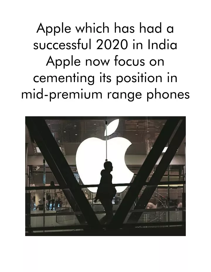 apple which has had a successful 2020 in india
