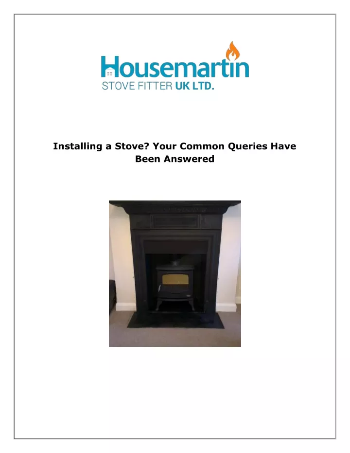 installing a stove your common queries have been