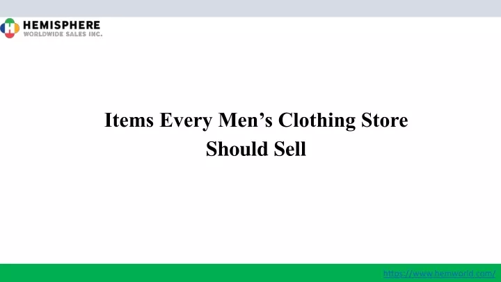 items every men s clothing store should sell