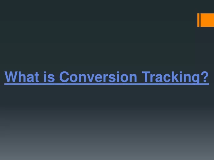 what is conversion tracking