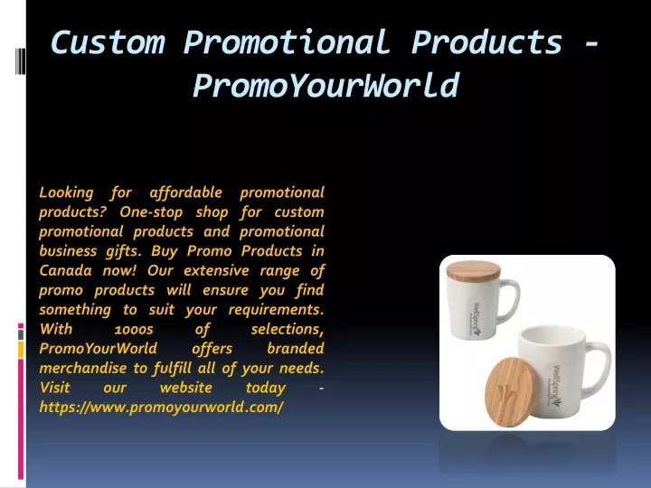 custom promotional products promoyourworld