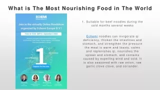 What is The Most Nourishing Food in The World