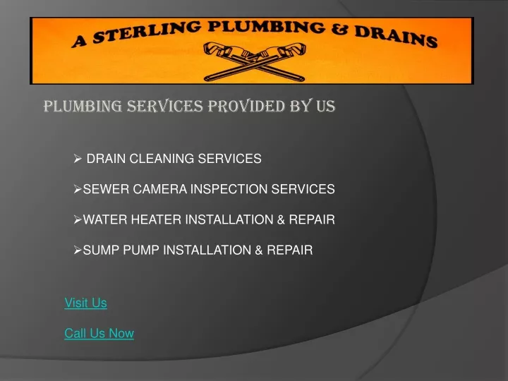 plumbing services provided by us