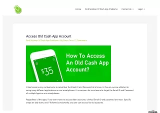 Access Old Cash App Account - Get into Account with in 2 Minutes Now
