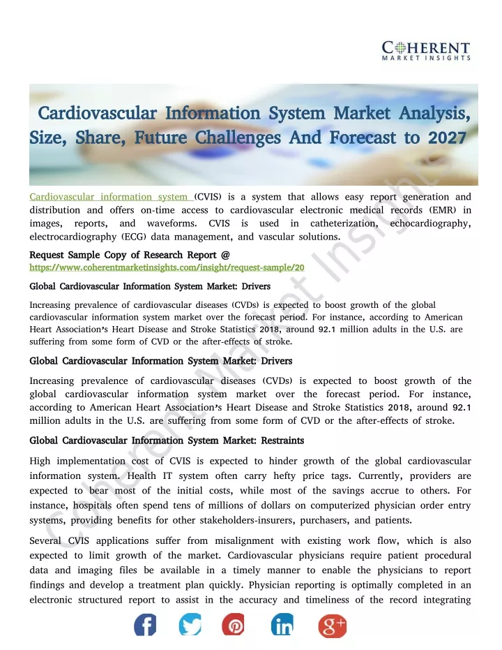 cardiovascular information system market analysis