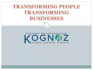 transforming people transforming businesses