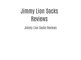 Jimmy Lion Socks Reviews Features Explained