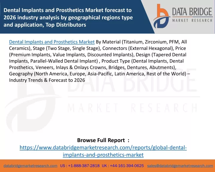 dental implants and prosthetics market forecast