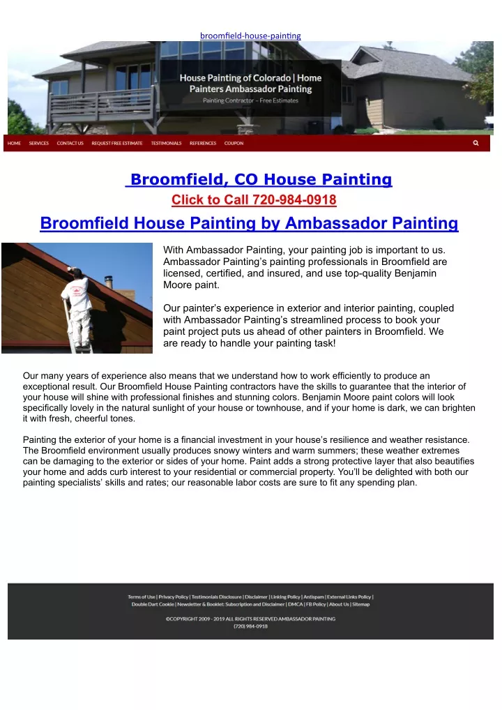 broomfield house painting