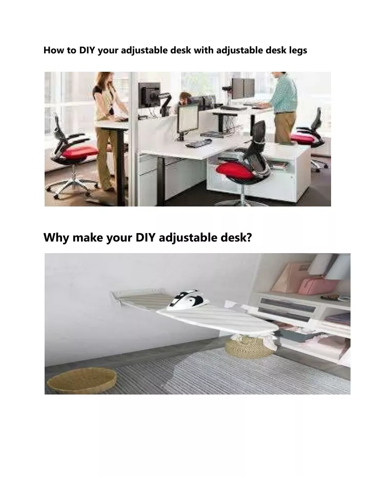 how to diy your adjustable desk with adjustable