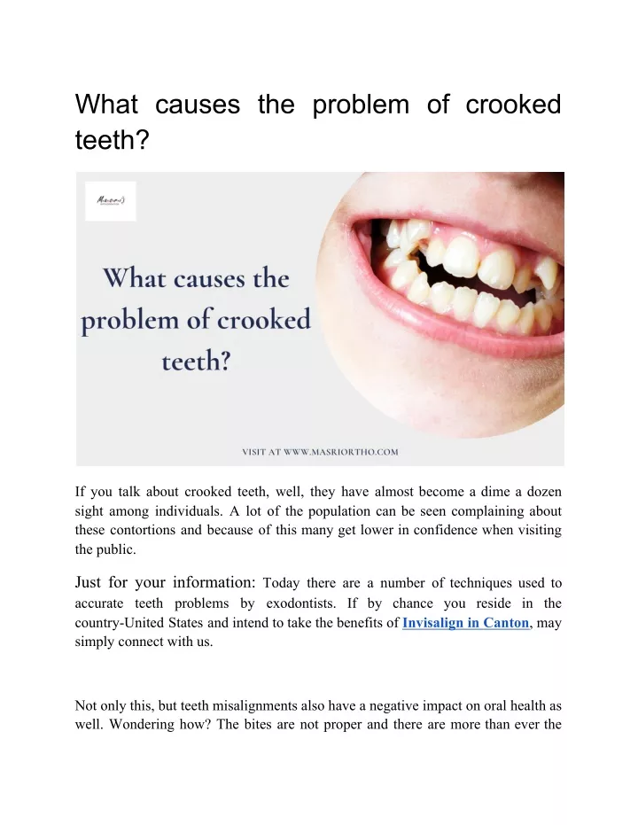 what causes the problem of crooked teeth