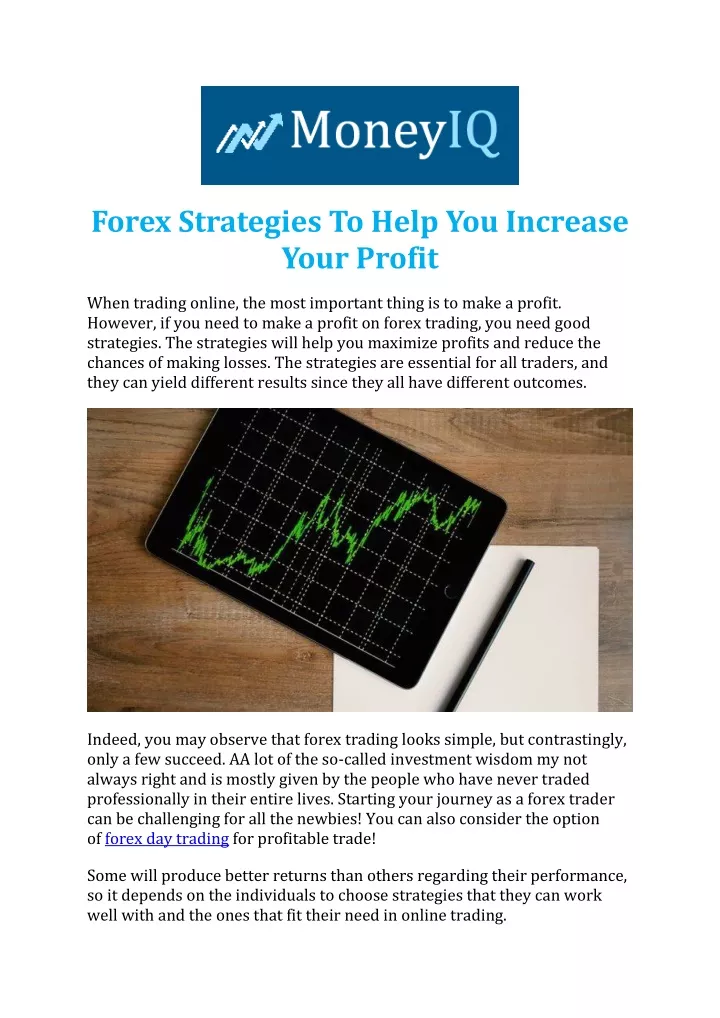 forex strategies to help you increase your profit