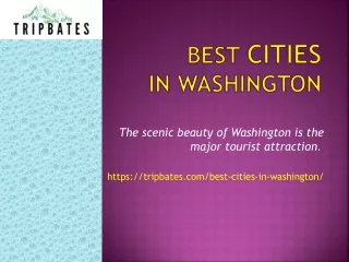 Best cities in Washington