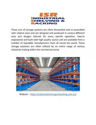 these sort of storage systems are often